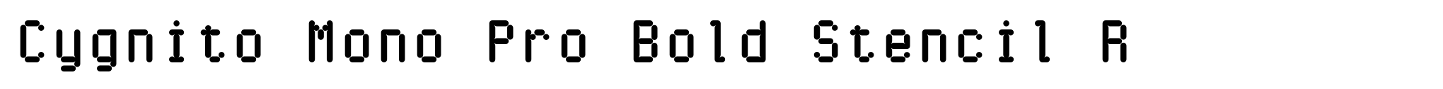 Cygnito Mono Pro Bold Stencil R image